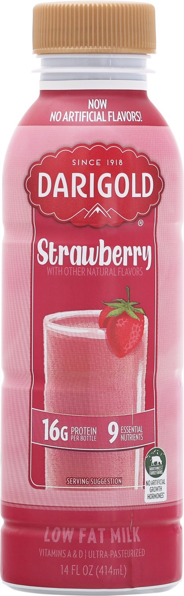 slide 6 of 9, Darigold Low Fat Strawberry Milk 14 fl oz Bottle, 14 fl oz