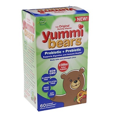 slide 1 of 1, Yummi Bears Probiotic & Prebiotic Gummy Vitamin, 60 ct