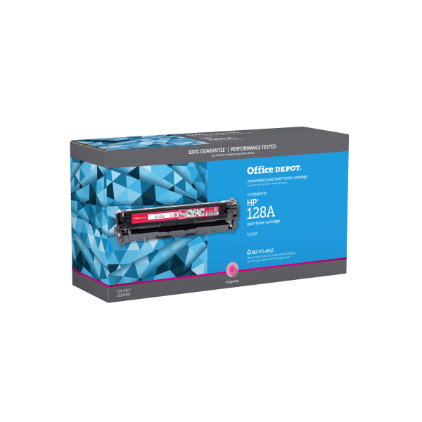 slide 1 of 1, Office Depot Brand Od1415M Remanufactured Toner Cartridge Replacement For Hp 128A Magenta, 1 ct