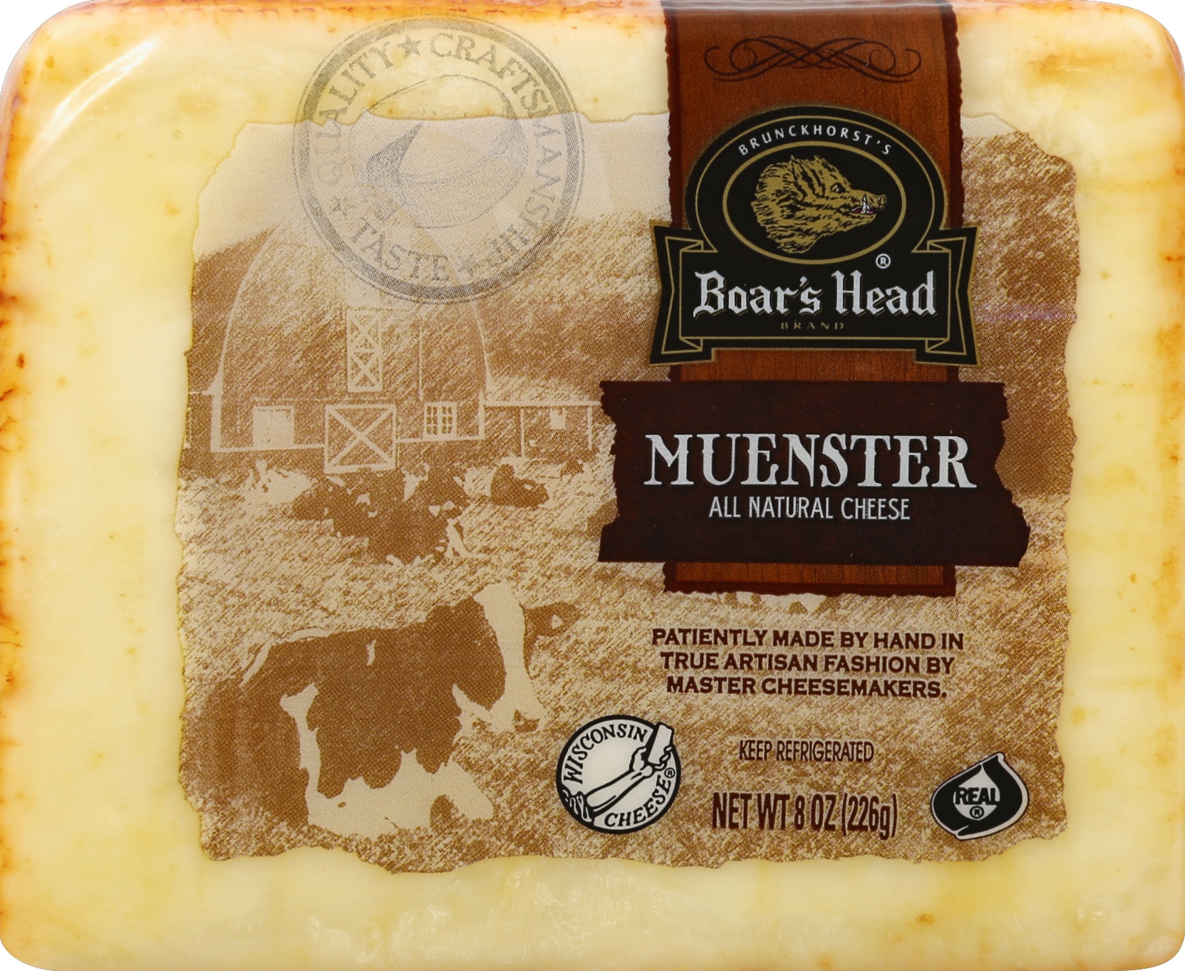 slide 1 of 7, Boar's Head Cheese, Muenster, 8 oz