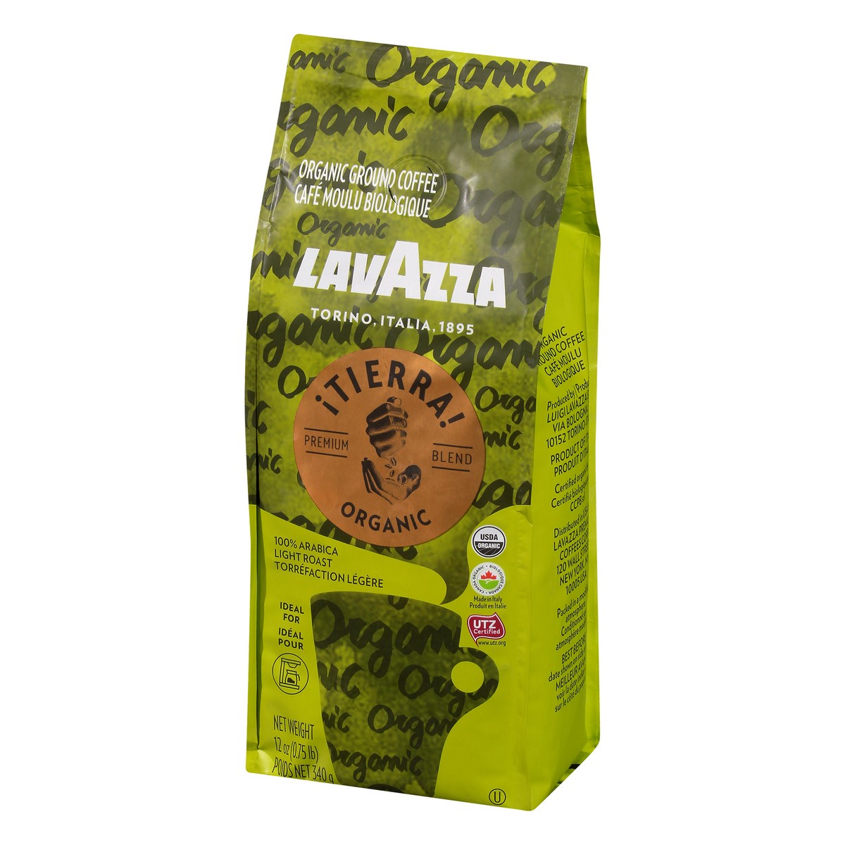 slide 3 of 9, Lavazza Premium Blend Light Roast Ground Organic Coffee 12 oz, 12 oz