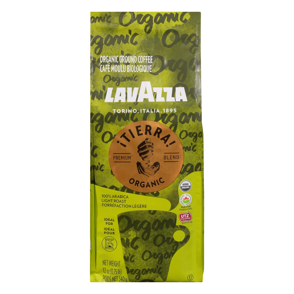 slide 1 of 9, Lavazza Premium Blend Light Roast Ground Organic Coffee 12 oz, 12 oz