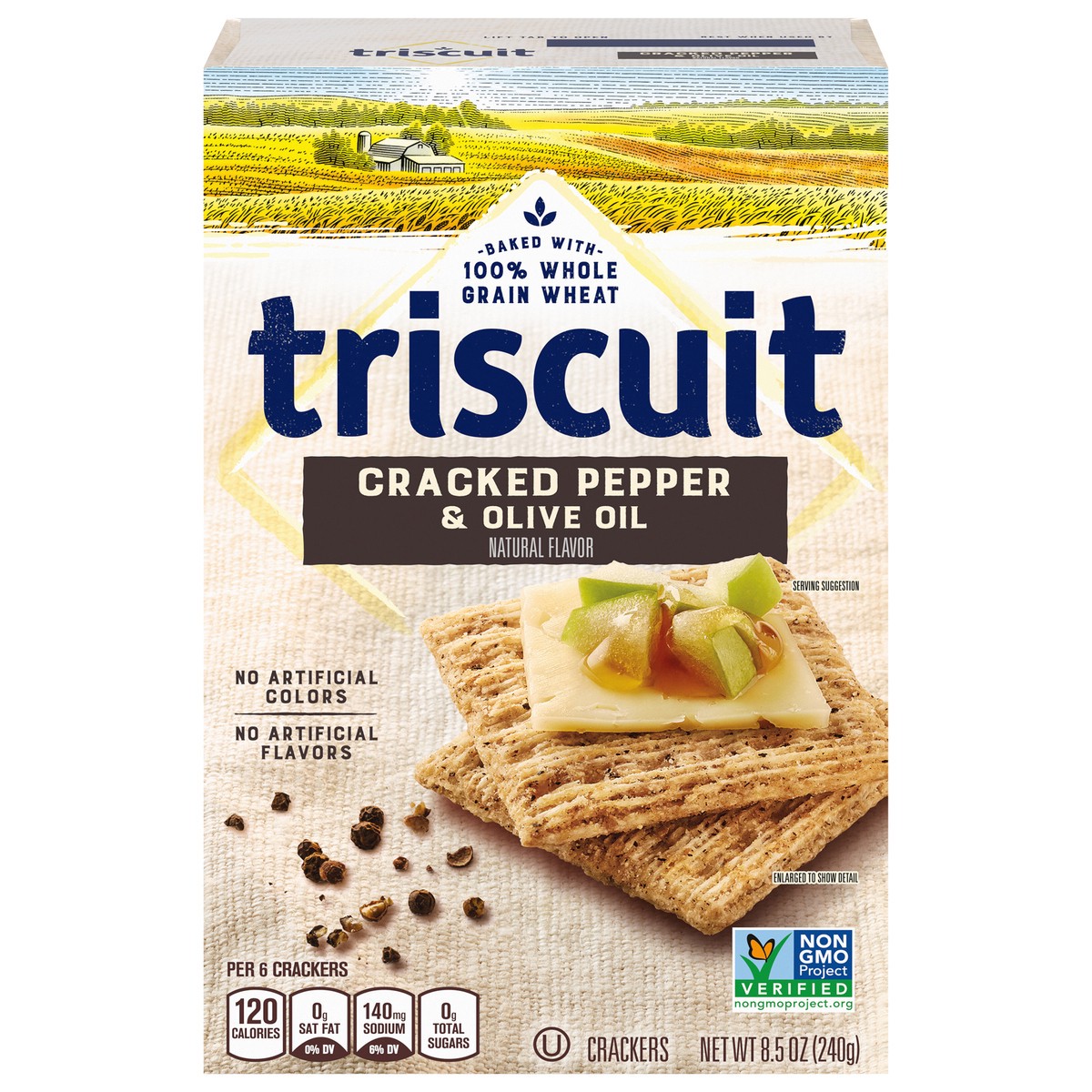slide 1 of 12, Triscuit Cracked Pepper & Olive Oil Crackers - 8.5oz, 8.5 oz