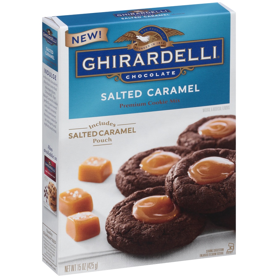 slide 3 of 8, Ghirardelli Salted Caramel Cookie Mix, 15 oz