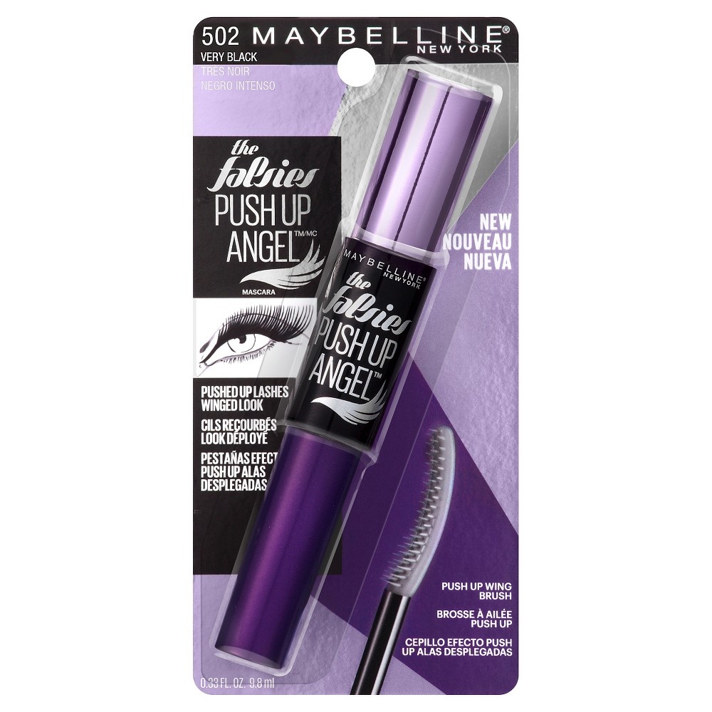 slide 2 of 4, Maybelline Volum' Express The Falsies Push Up Drama Angel Mascara 502 Very Black, 0.33 oz