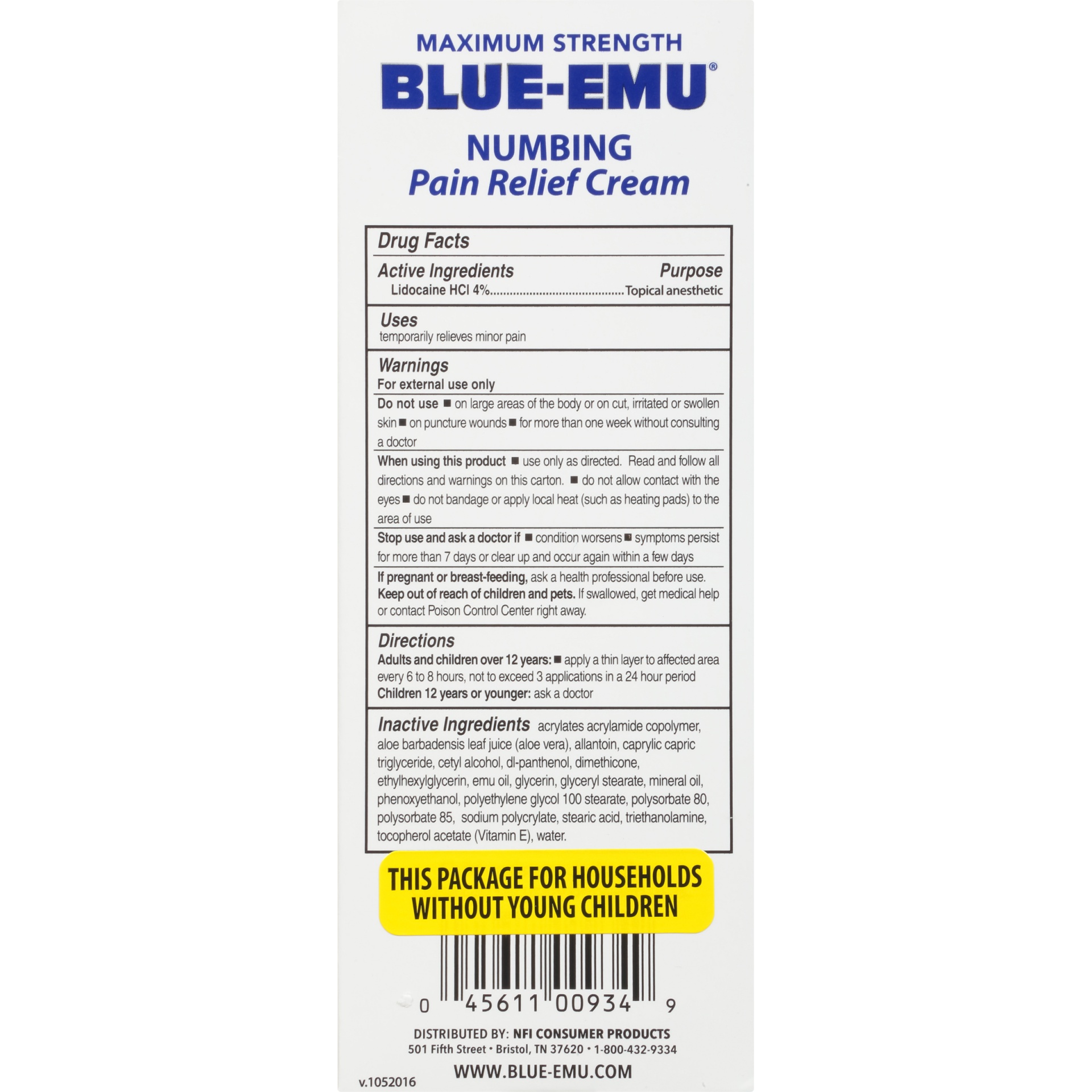 slide 6 of 7, Blue-Emu Lidocaine Pain Relief Cream 2.7 oz, 2.7 oz