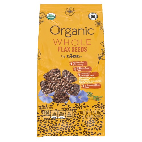 slide 1 of 1, organic flax seeds , 17.6 oz