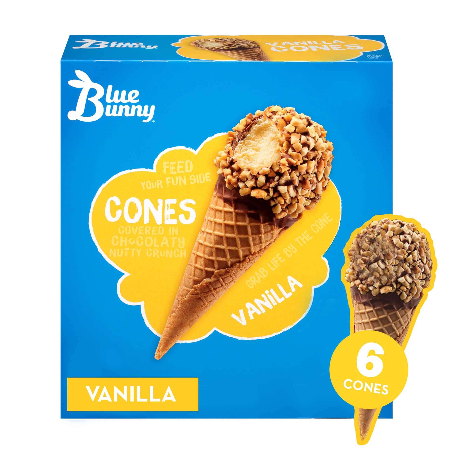 slide 1 of 3, Blue Bunny Vanilla Cone, 27.60 fl oz