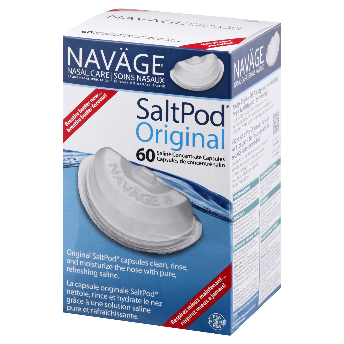 slide 6 of 12, Naväge Original Saline Concentrate Capsules Salt Pod 60 ea, 60 ct