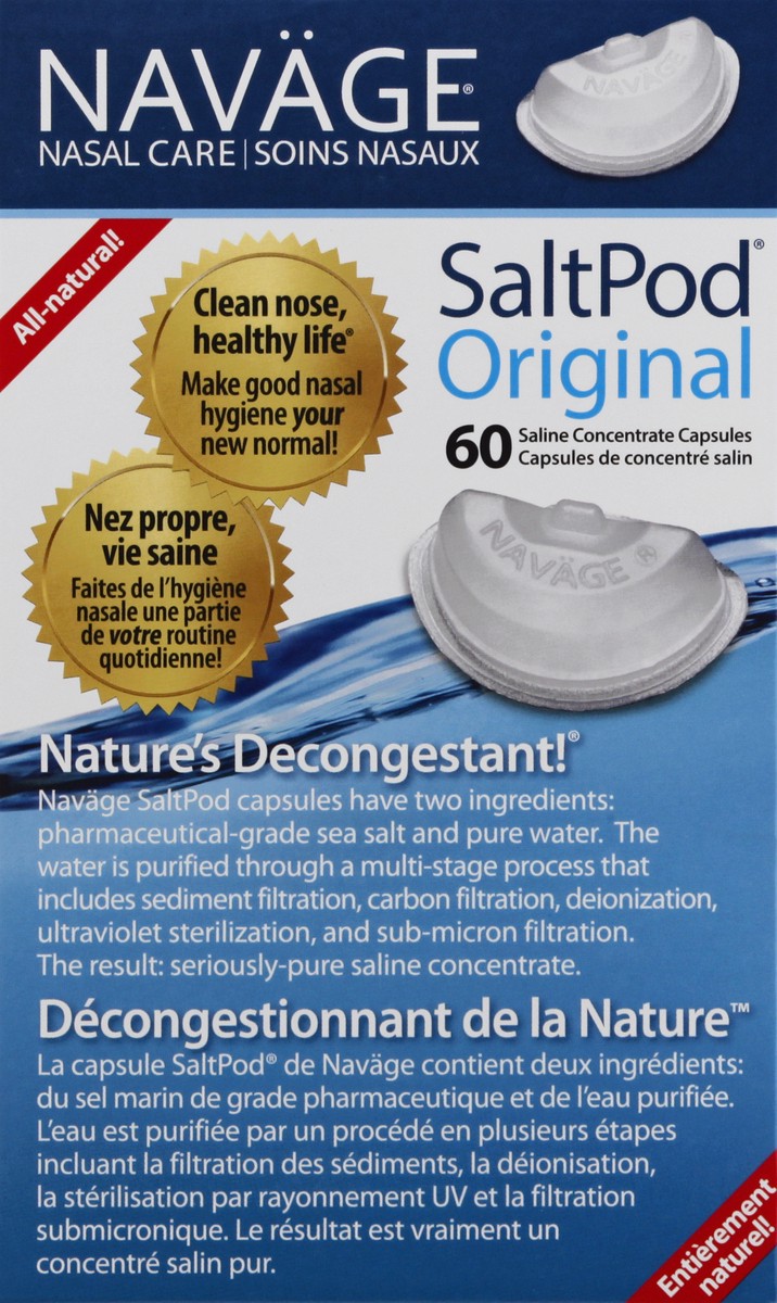 slide 2 of 12, Naväge Original Saline Concentrate Capsules Salt Pod 60 ea, 60 ct
