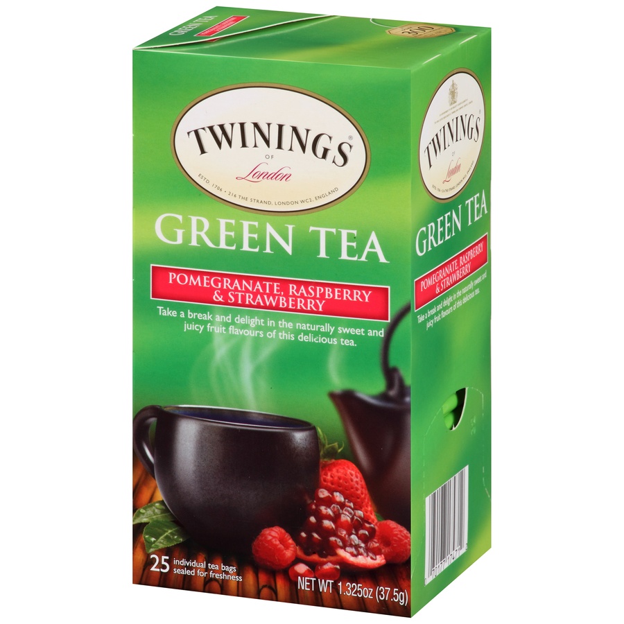 slide 3 of 7, Twinings Green Tea Pomegranate Raspberry Strawberry - 25 ct, 25 ct