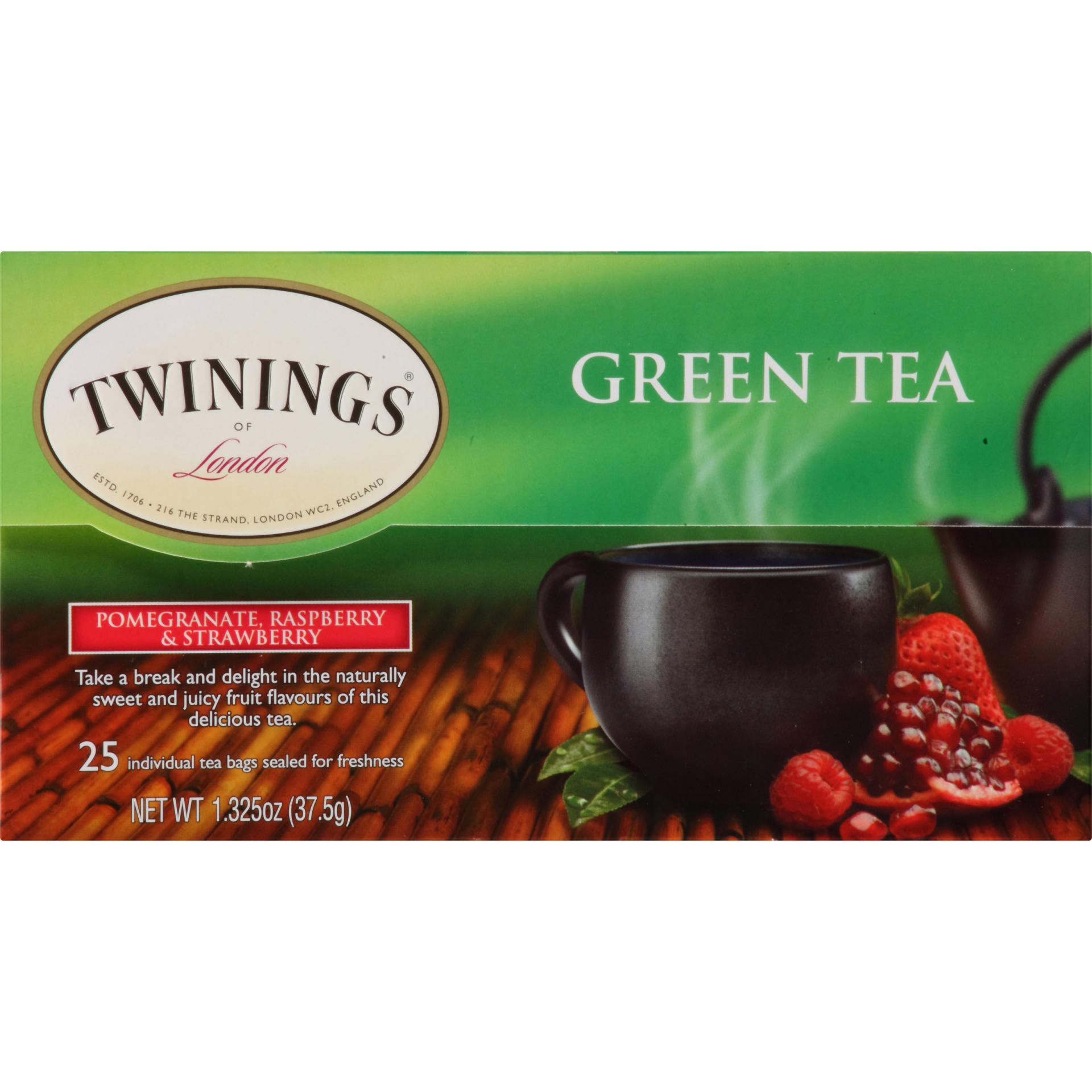 slide 6 of 7, Twinings Green Tea Pomegranate Raspberry Strawberry - 25 ct, 25 ct