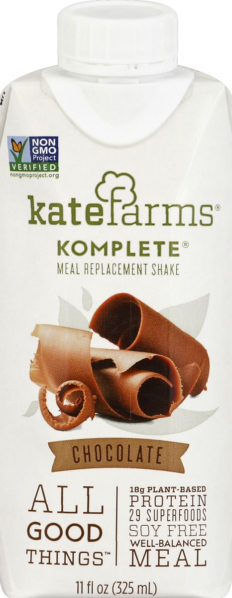slide 4 of 4, Kate Farms Komplete Meal Replacement Chocolate, 11 fl oz
