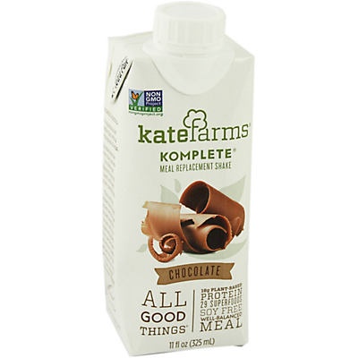slide 1 of 4, Kate Farms Komplete Meal Replacement Chocolate, 11 fl oz