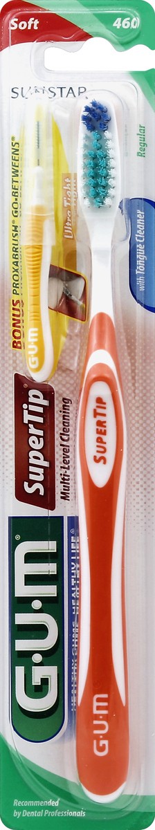 slide 2 of 2, G-U-M Toothbrush, Super Tip, Regular, Soft 460, 1 ct