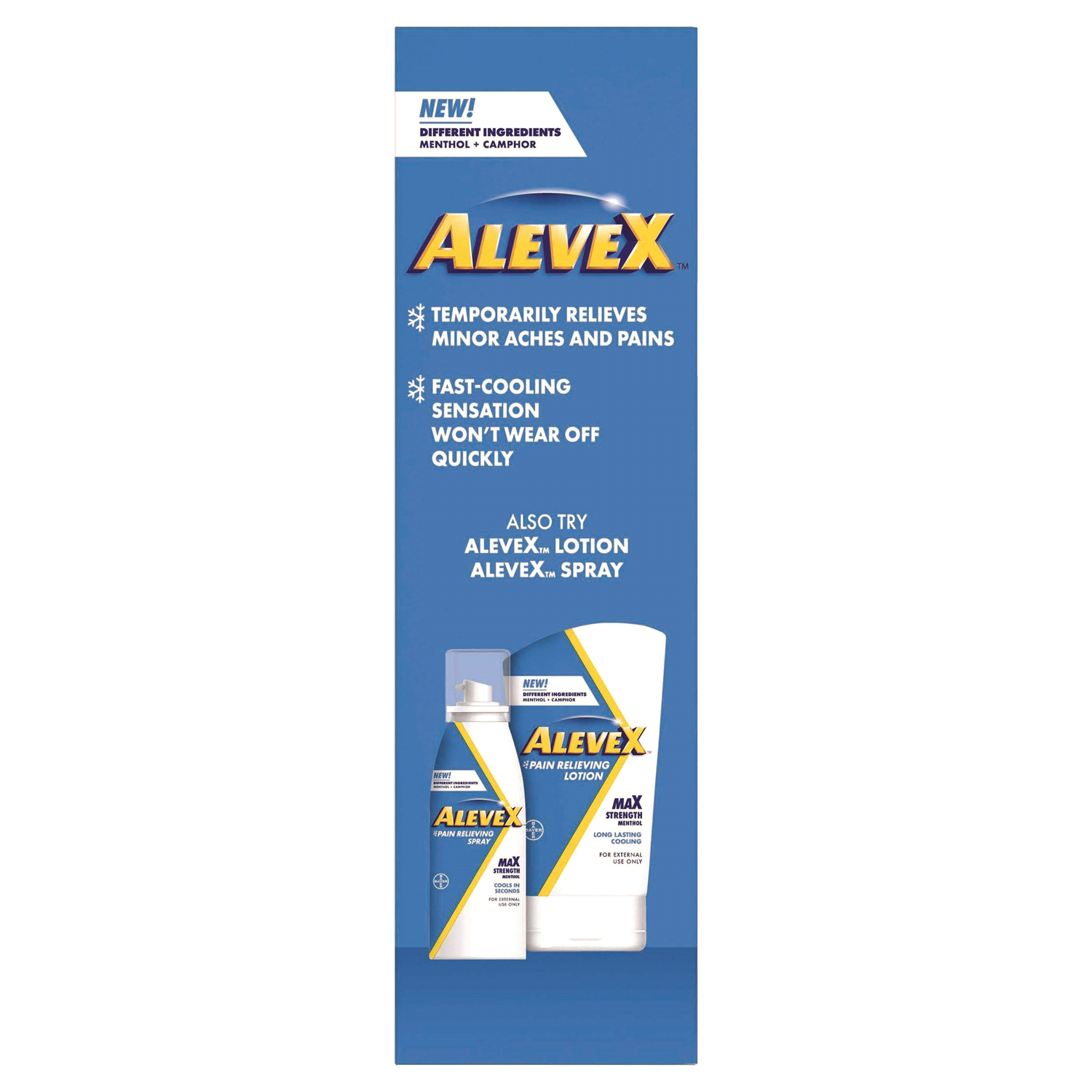slide 2 of 3, Alevex Menthol Max Strength Pain Relieving Lotion 2.5 oz Box, 2.5 oz