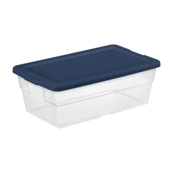 Sterilite 6 Quart Plastic Storage Box - Marine Blue