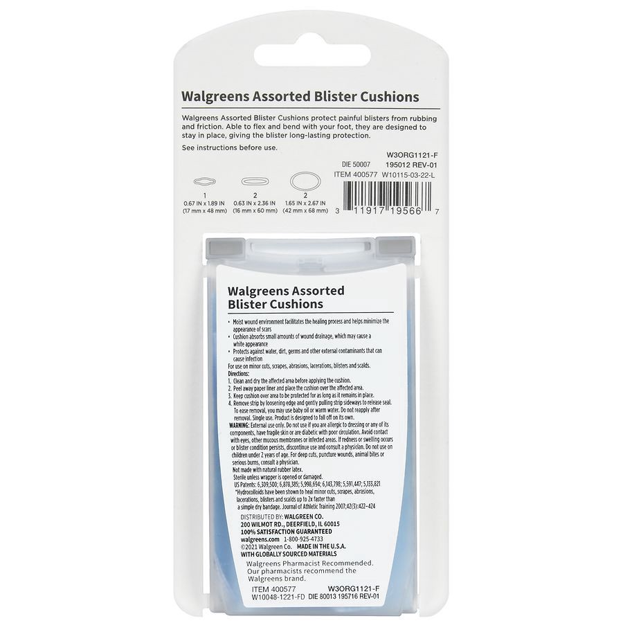 slide 5 of 5, Walgreens Assorted Blister Cushions, 5 ct