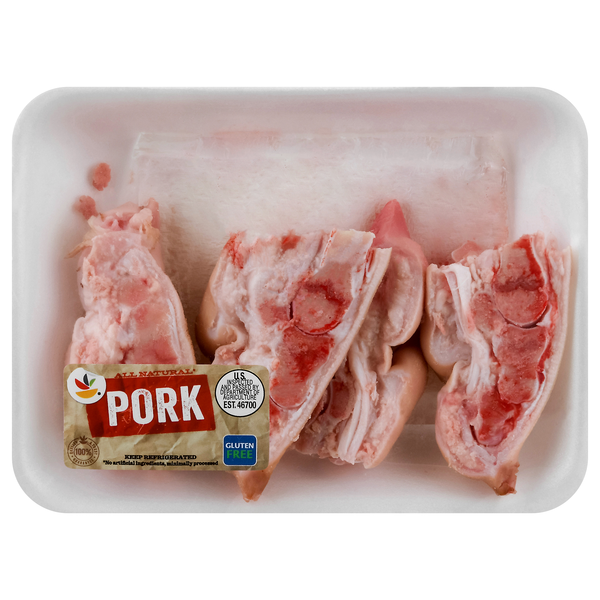 slide 1 of 1, Giant Pork Feet Split, per lb