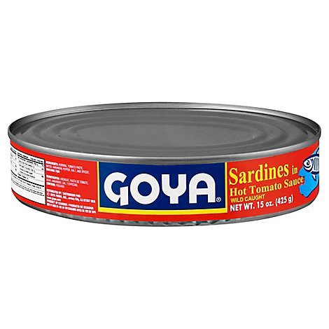 slide 1 of 1, Goya Sardine Fish Whole In Hot Sauce - 15 Fz, 15 fl oz