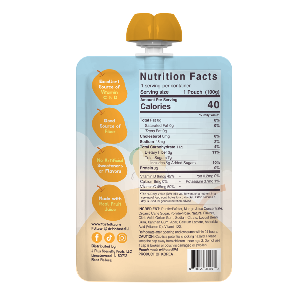 slide 2 of 2, Tastelli Kids Squeezy Fruit Gel - Mango, 3.53 oz