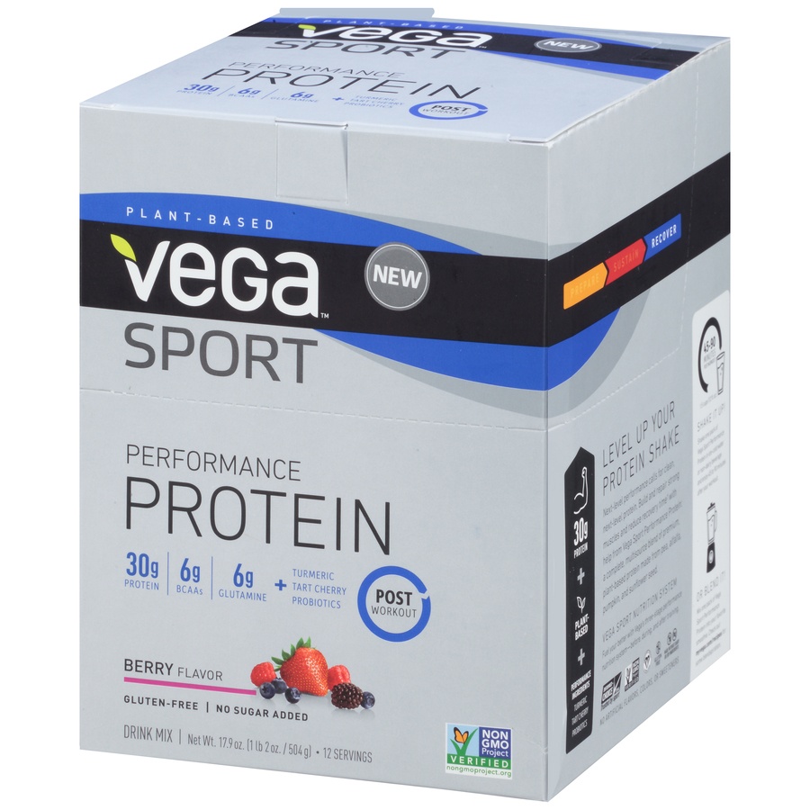 slide 7 of 8, Vega Sport Protein Berry Box, 12 ct