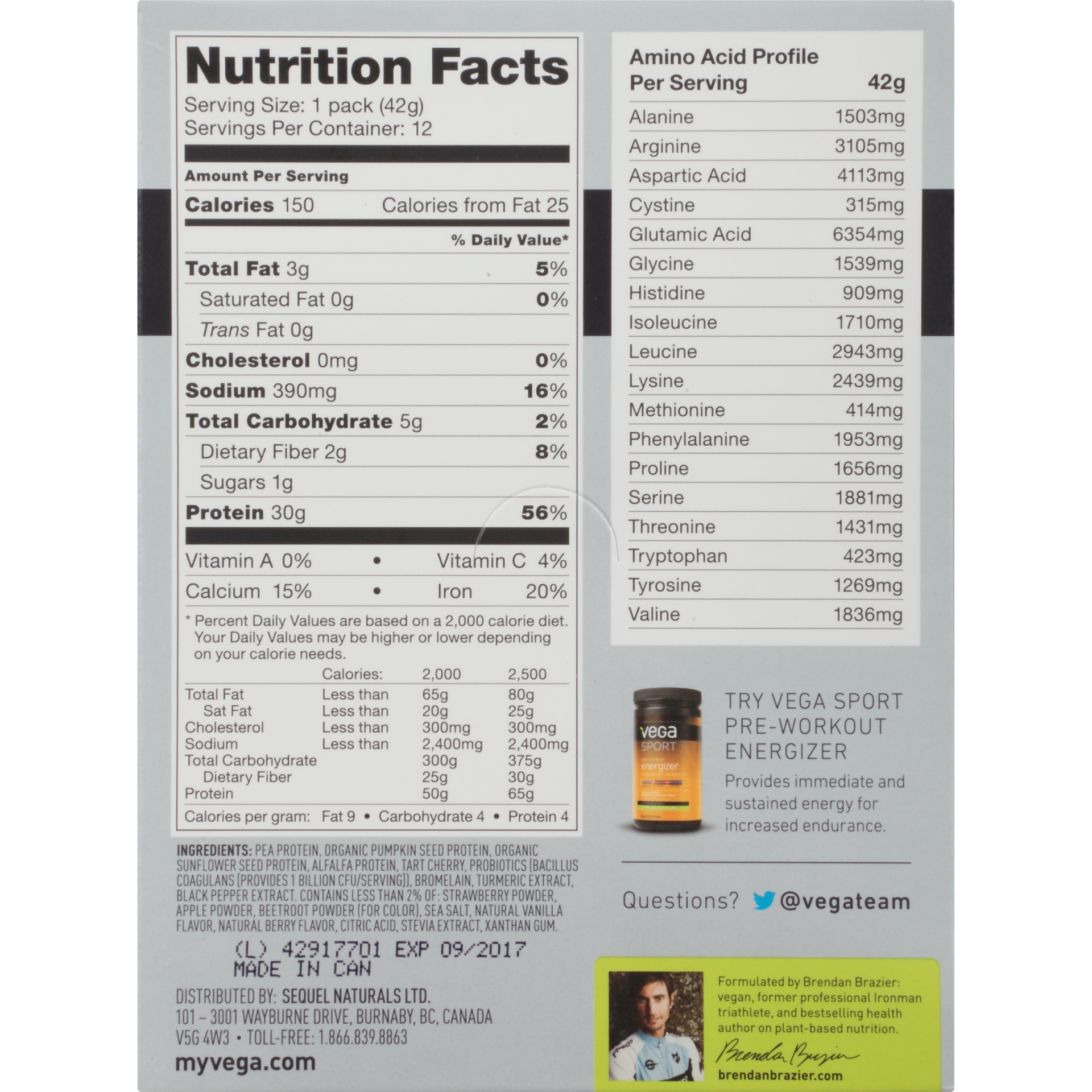 slide 6 of 8, Vega Sport Protein Berry Box, 12 ct