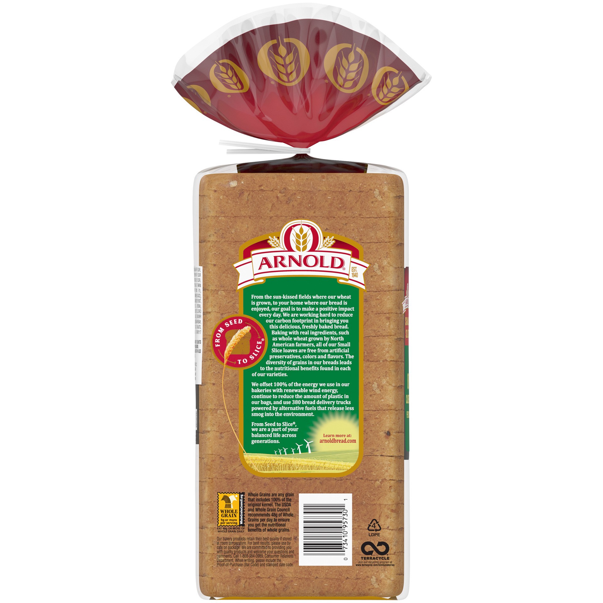 slide 5 of 5, Arnold Small Slice Oatnut Bread, 18 oz, 18 oz