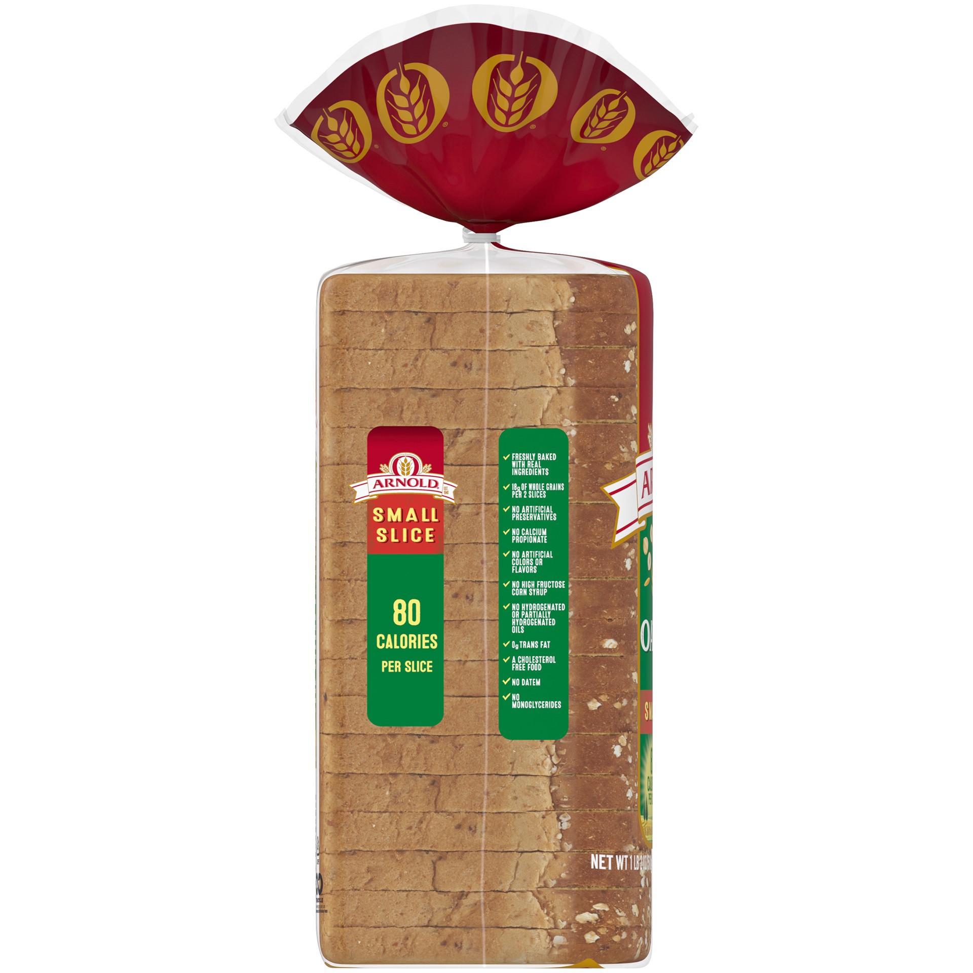 slide 3 of 5, Arnold Small Slice Oatnut Bread, 18 oz, 18 oz