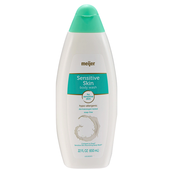 slide 1 of 2, Meijer Moisture Body Wash Sensitive Skin Hypo-allergenic, 24 oz