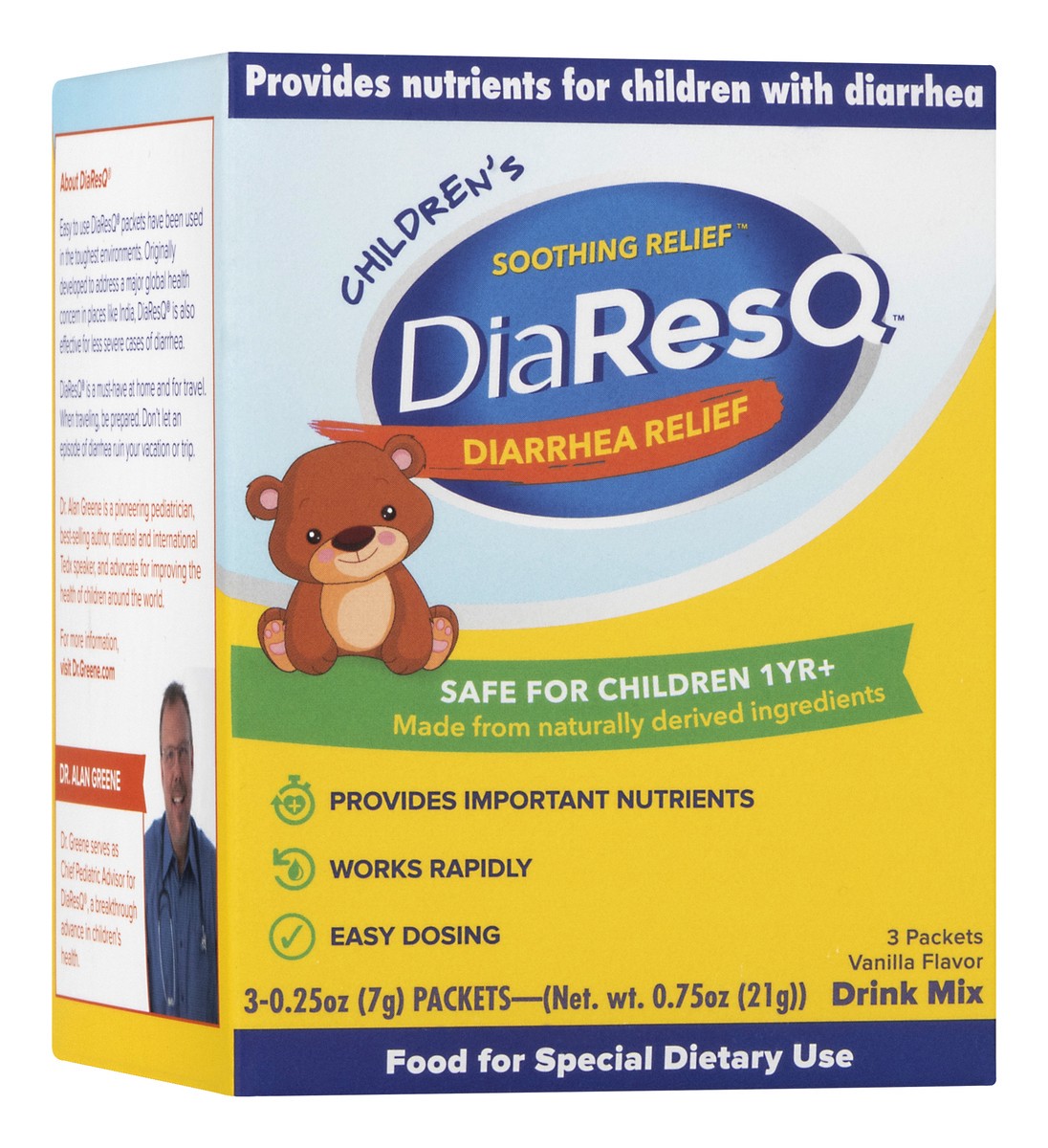 slide 8 of 10, DiaResQ Children's Diarrhea Soothing Relief Packets, 3 ct