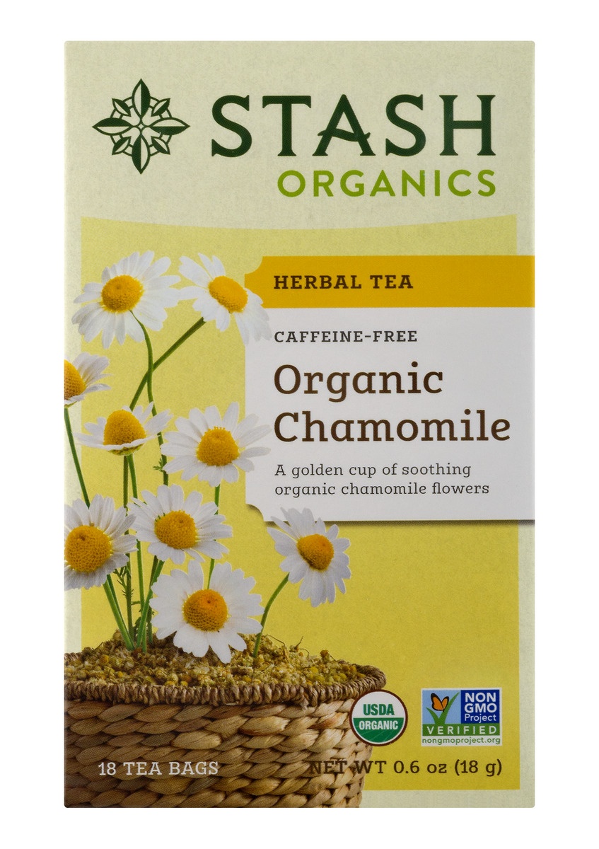 slide 1 of 1, Stash Organic Chamomile Caffeine Free Herbal Tea, 18 ct