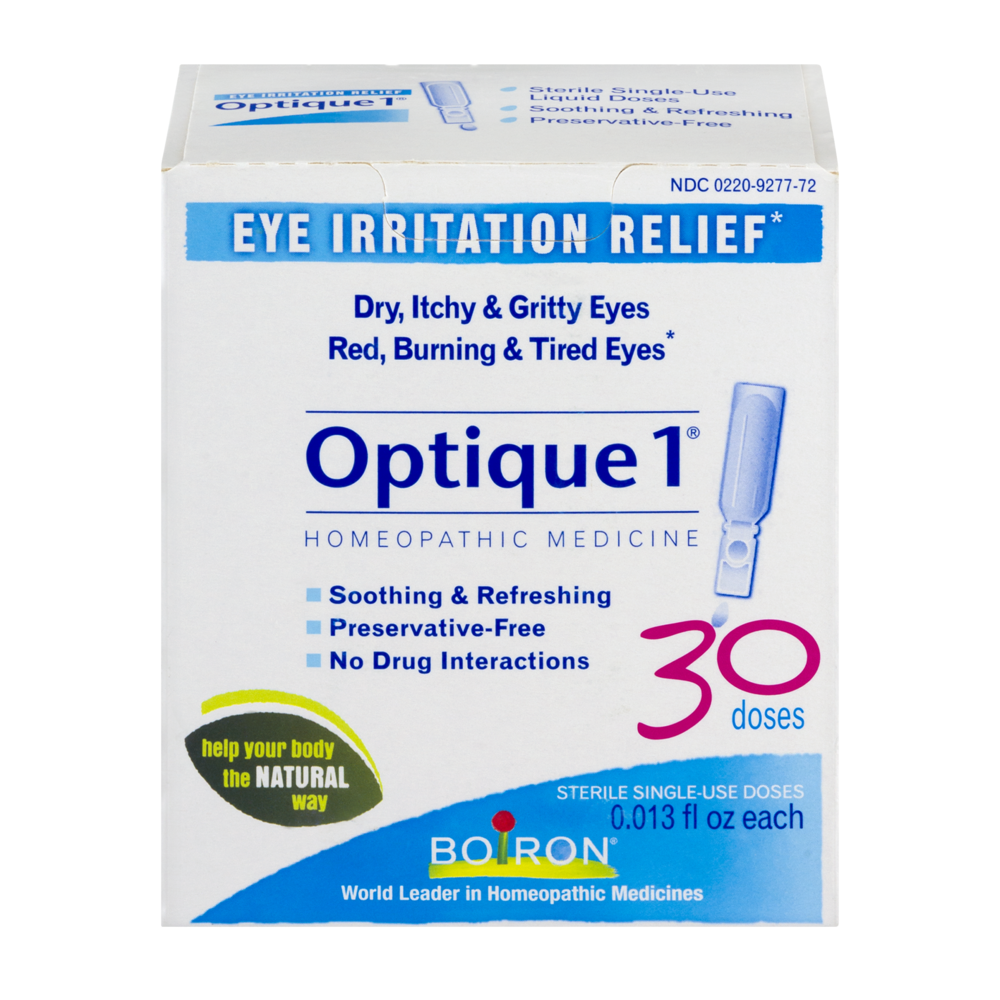 slide 1 of 3, Boiron Homeopathic Optique 1 Eye Drops, 30 Doses, 30 ct