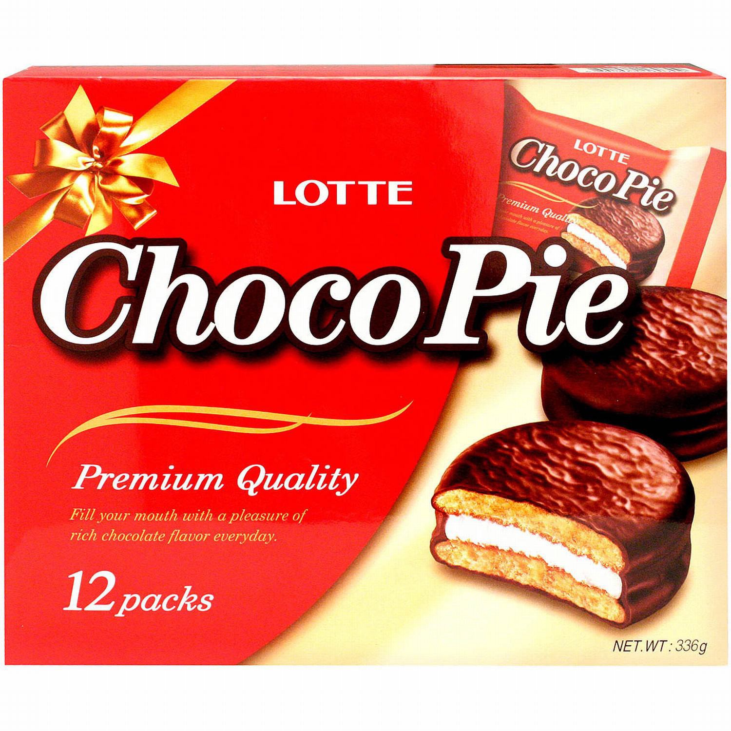 slide 1 of 1, Lotte Chocolate Pies, 11.85 oz