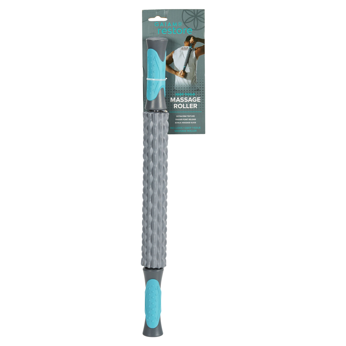 slide 1 of 29, Gaiam Restore Deep Tissue Massage Roller, 1 ct