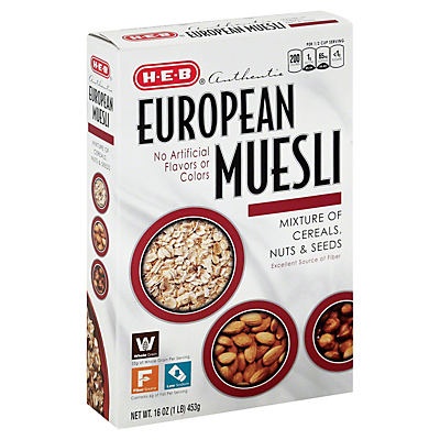 H-E-B European Muesli Nuts & Seeds Cereal 16 oz | Shipt