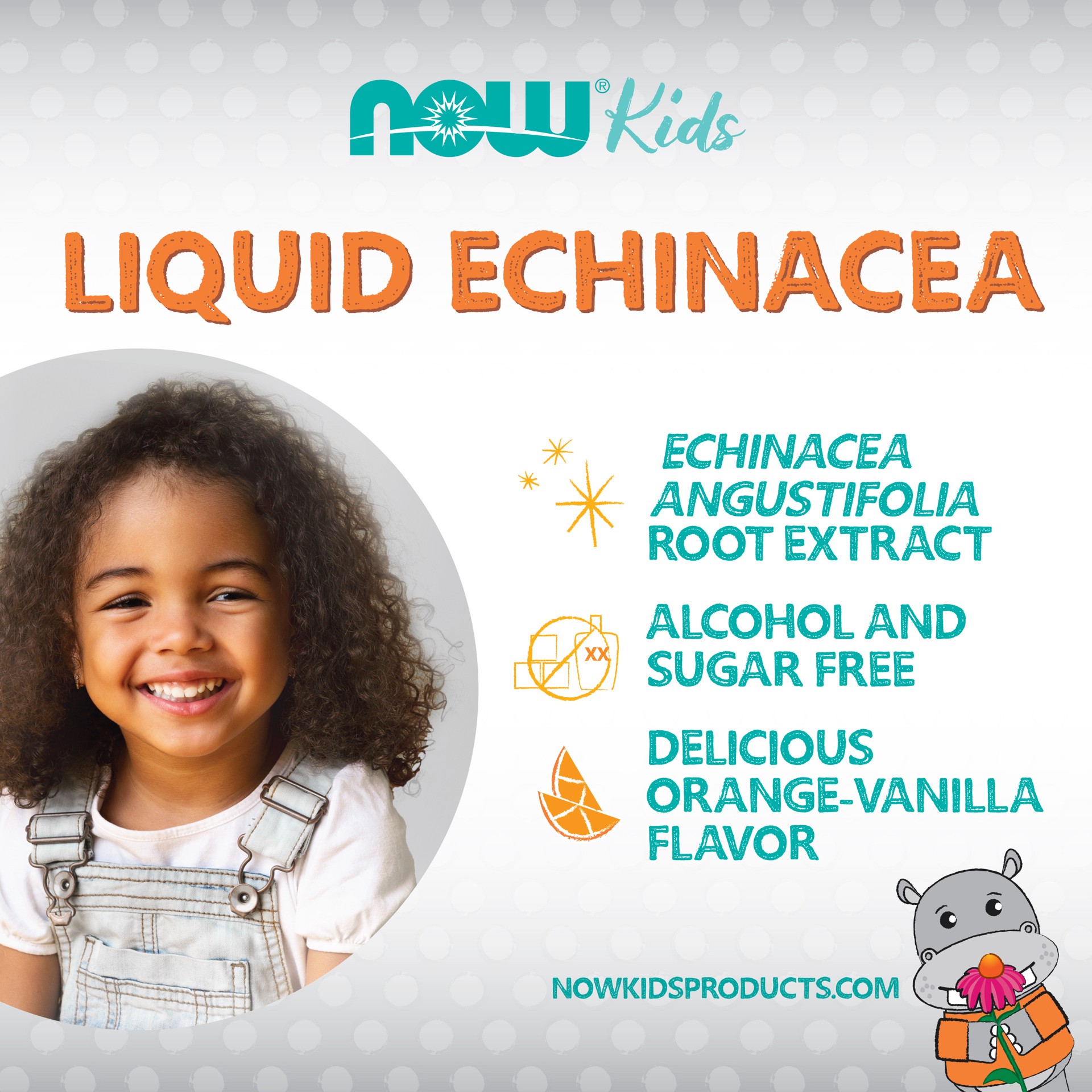 slide 4 of 4, NOW Kids Echinacea Liquid for Kids - 2 fl. oz., 2 oz