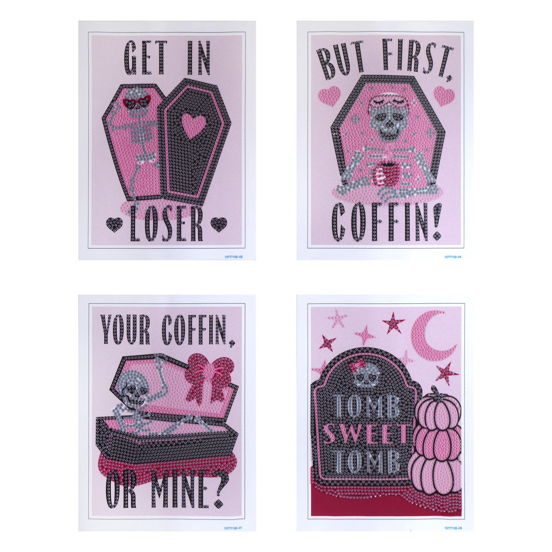 slide 3 of 4, 5" X 7" Ghoul Friends Diamond Art Kit By Make Market, 5 in x 7 in