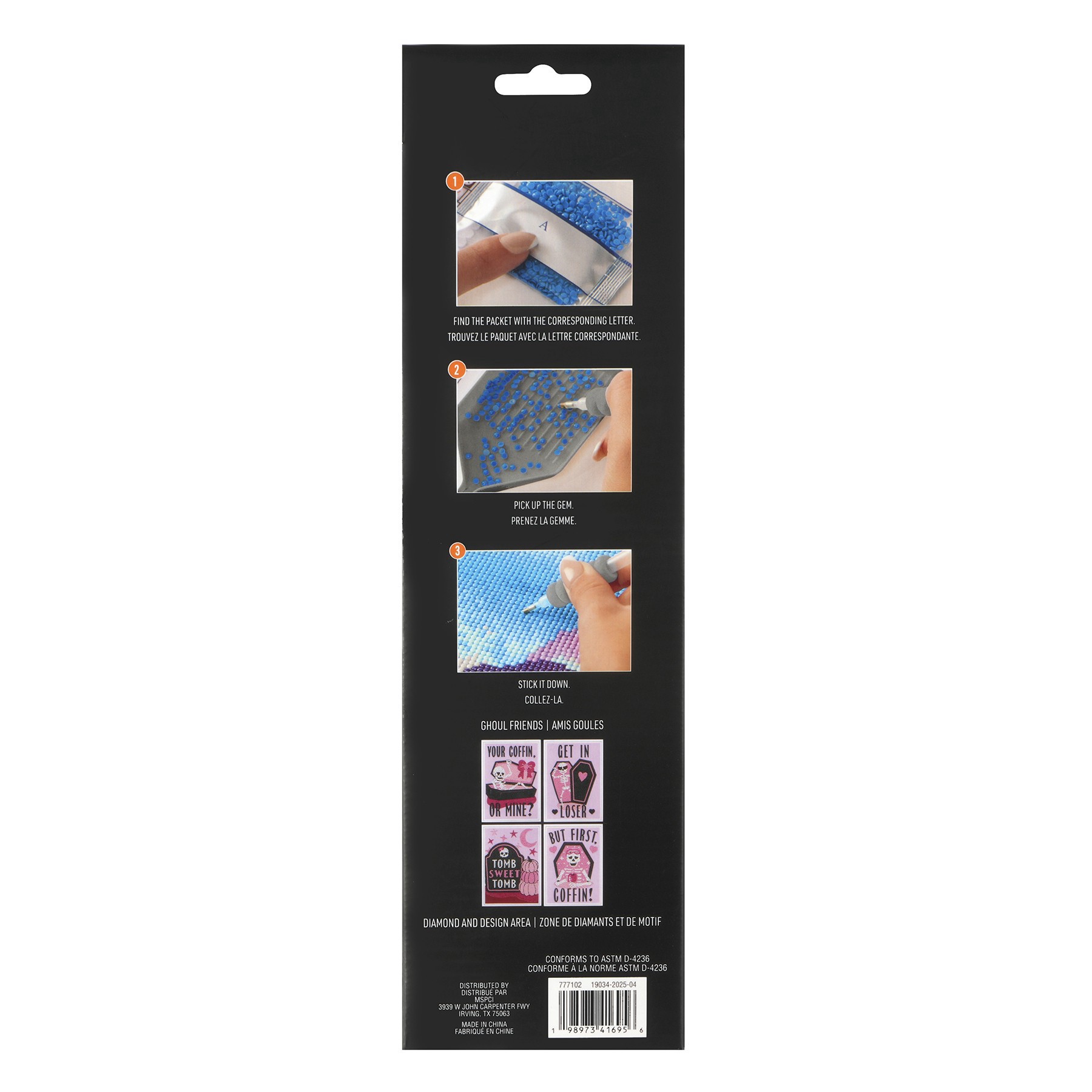 slide 2 of 4, 5" X 7" Ghoul Friends Diamond Art Kit By Make Market, 5 in x 7 in