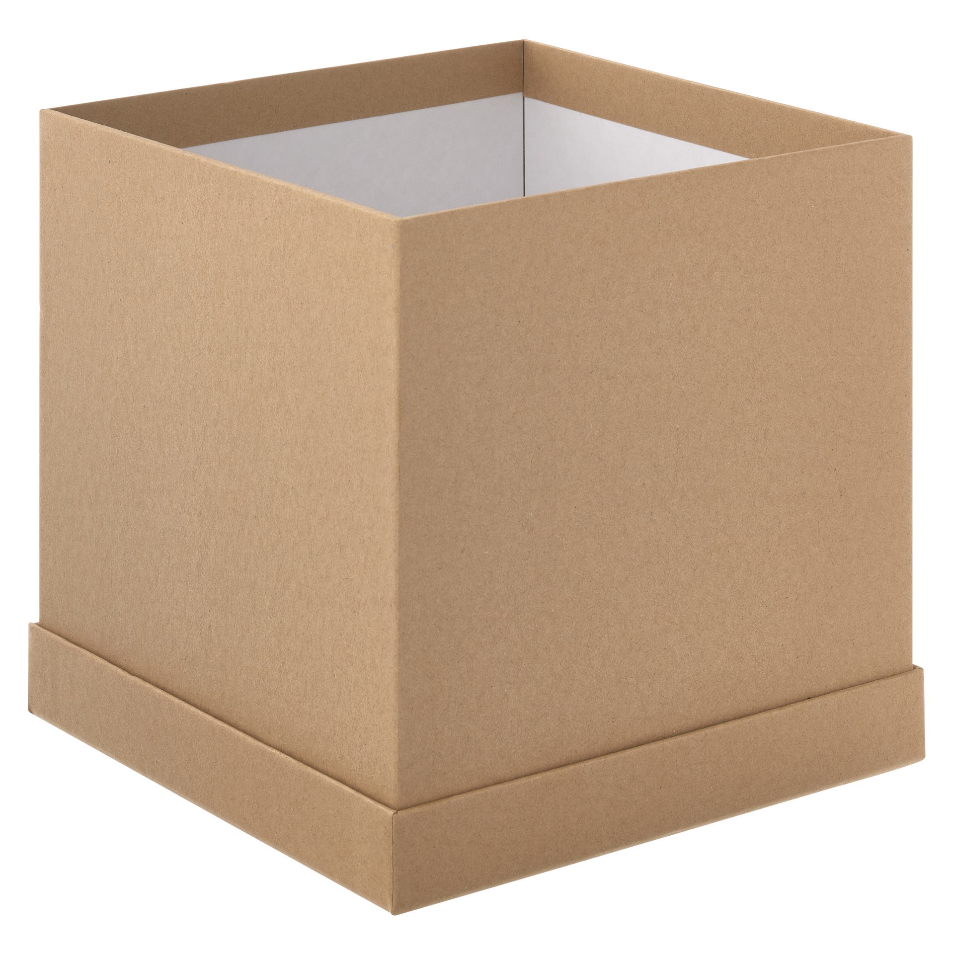 slide 3 of 3, Large Kraft Gift Box By Celebrate It, 7.68 in x 7.68 in x 7.4 in