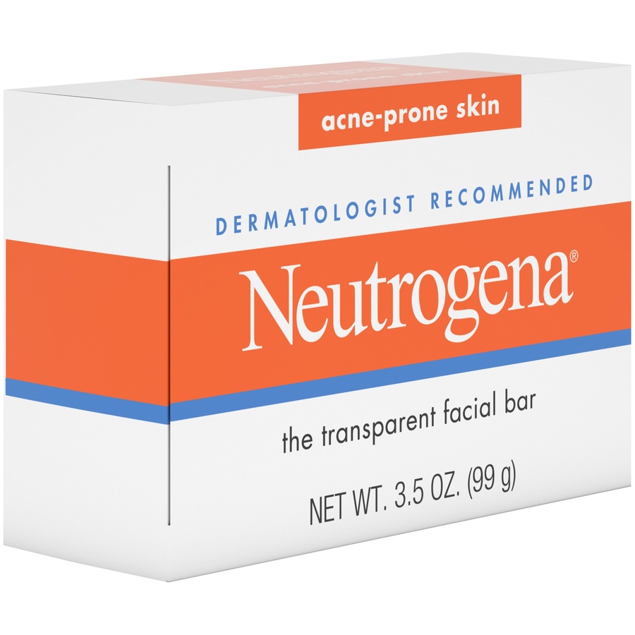 slide 2 of 4, Neutrogena Facial Cleansing Bar Treatment for Acne-Prone Skin, Non-Medicated & Glycerin-Rich Formula Gently Cleanses without Over-Drying, No Detergents or Dyes, Non-Comedogenic, 3.5 oz