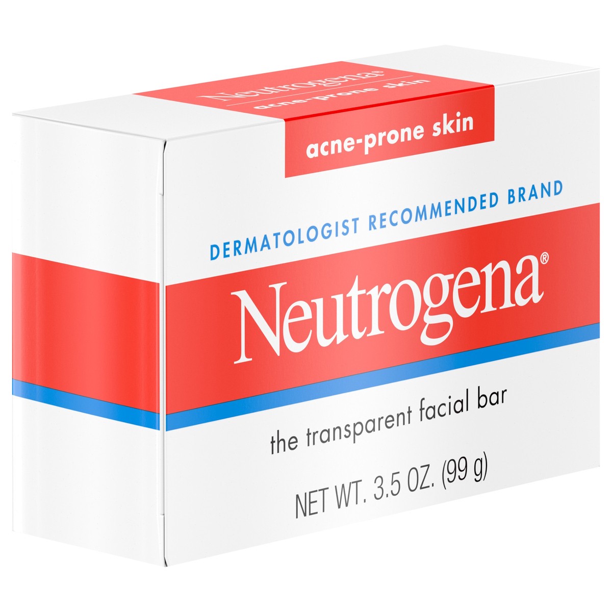 slide 2 of 8, Neutrogena Facial Cleansing Bar Treatment for Acne-Prone Skin, Non-Medicated & Glycerin-Rich Formula Gently Cleanses without Over-Drying, No Detergents or Dyes, Non-Comedogenic, 3.5 oz, 3.5 oz