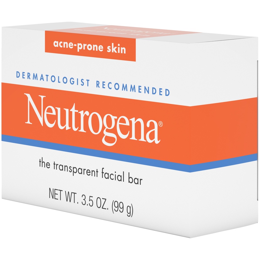 slide 3 of 4, Neutrogena Facial Cleansing Bar Treatment for Acne-Prone Skin, Non-Medicated & Glycerin-Rich Formula Gently Cleanses without Over-Drying, No Detergents or Dyes, Non-Comedogenic, 3.5 oz