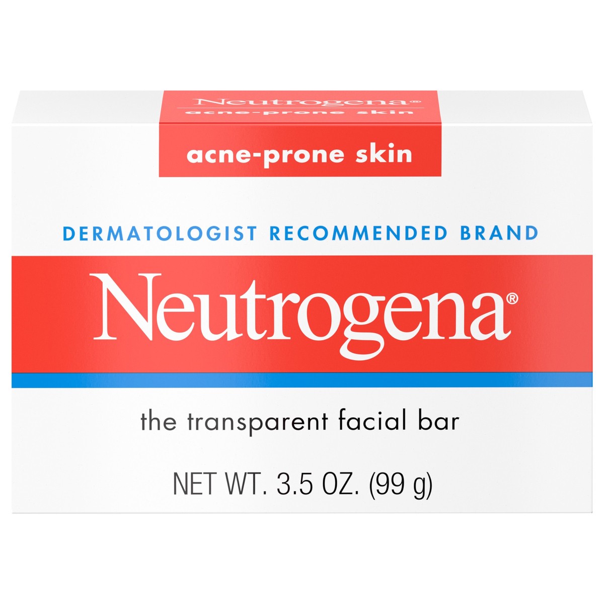 slide 1 of 8, Neutrogena Facial Cleansing Bar Treatment for Acne-Prone Skin, Non-Medicated & Glycerin-Rich Formula Gently Cleanses without Over-Drying, No Detergents or Dyes, Non-Comedogenic, 3.5 oz, 3.5 oz