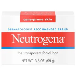 Neutrogena Facial Cleansing Soap Bar for Acne-Prone Skin, 3.5 oz