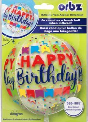 Orbz Happy Birthday Banner Bash Balloon