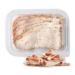H-E-B Natural In-House Roasted Herb-Encrusted Turkey Breast, Sandwich Sliced