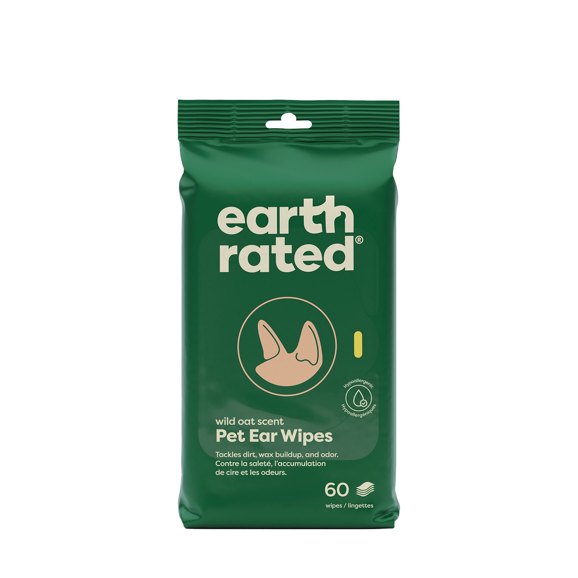 slide 1 of 1, Earth Rated Ear Wipes for Dogs, 60 ct