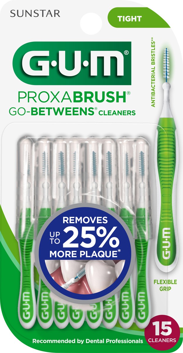 slide 3 of 3, G-U-M Sunstar Proxabrush Go-Betweens Cleaners Ultra Tight Cleaners 15 ea, 15 ct