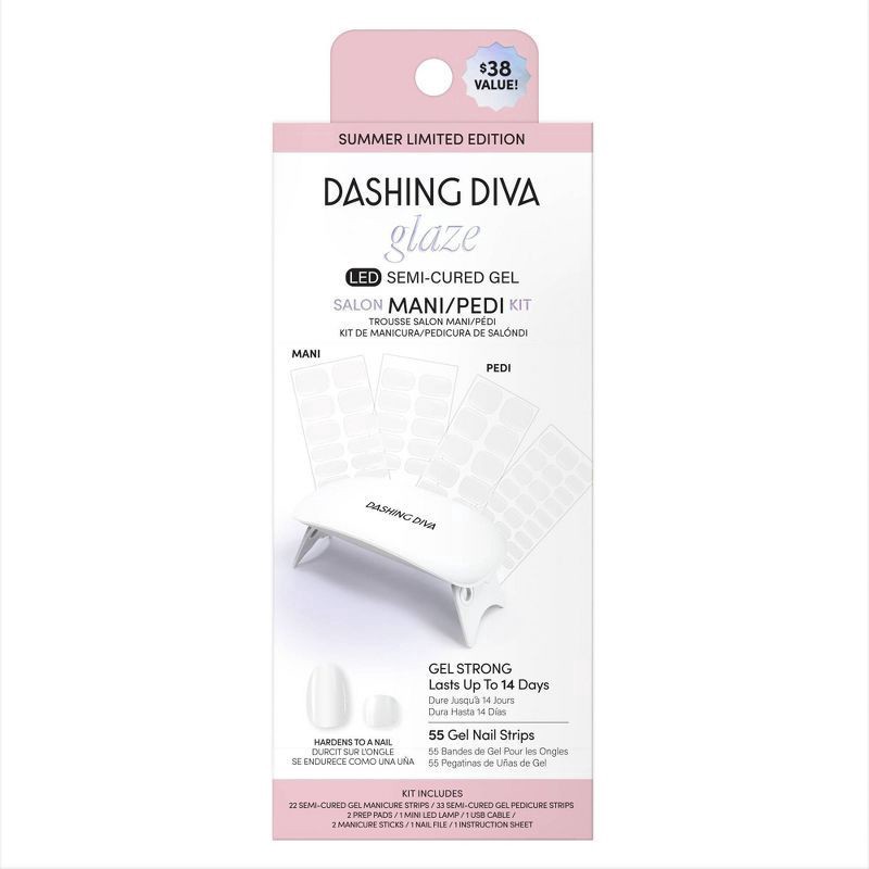 slide 1 of 6, Dashing Diva Glaze Nail Art - The Rice Milk - 55ct, 55 ct